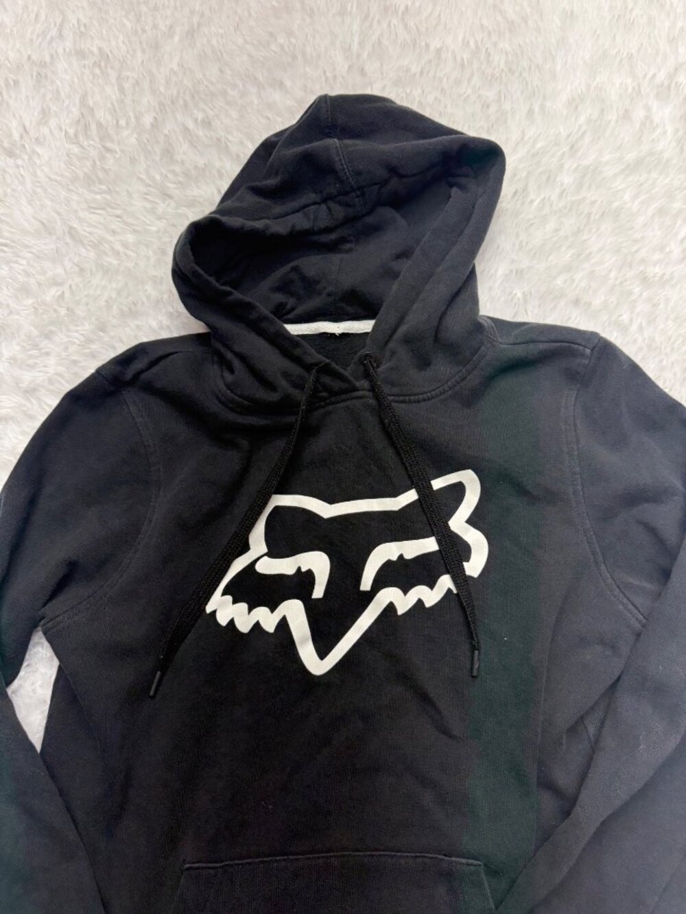 Fox Black and White Long Sleeve Hoodie Kids XL - Picture 2 of 5